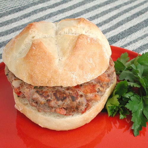 Traditional photography of a gourmet hamburger - Food photography