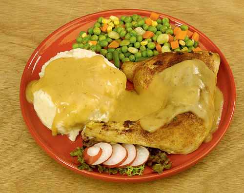 Traditional photography of Baked Chicken - Food photography