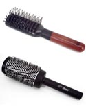 Commercial digital photograph taken in studio, in high-resolution shows good detail of two hair brushes of L&N Sales - Product photography